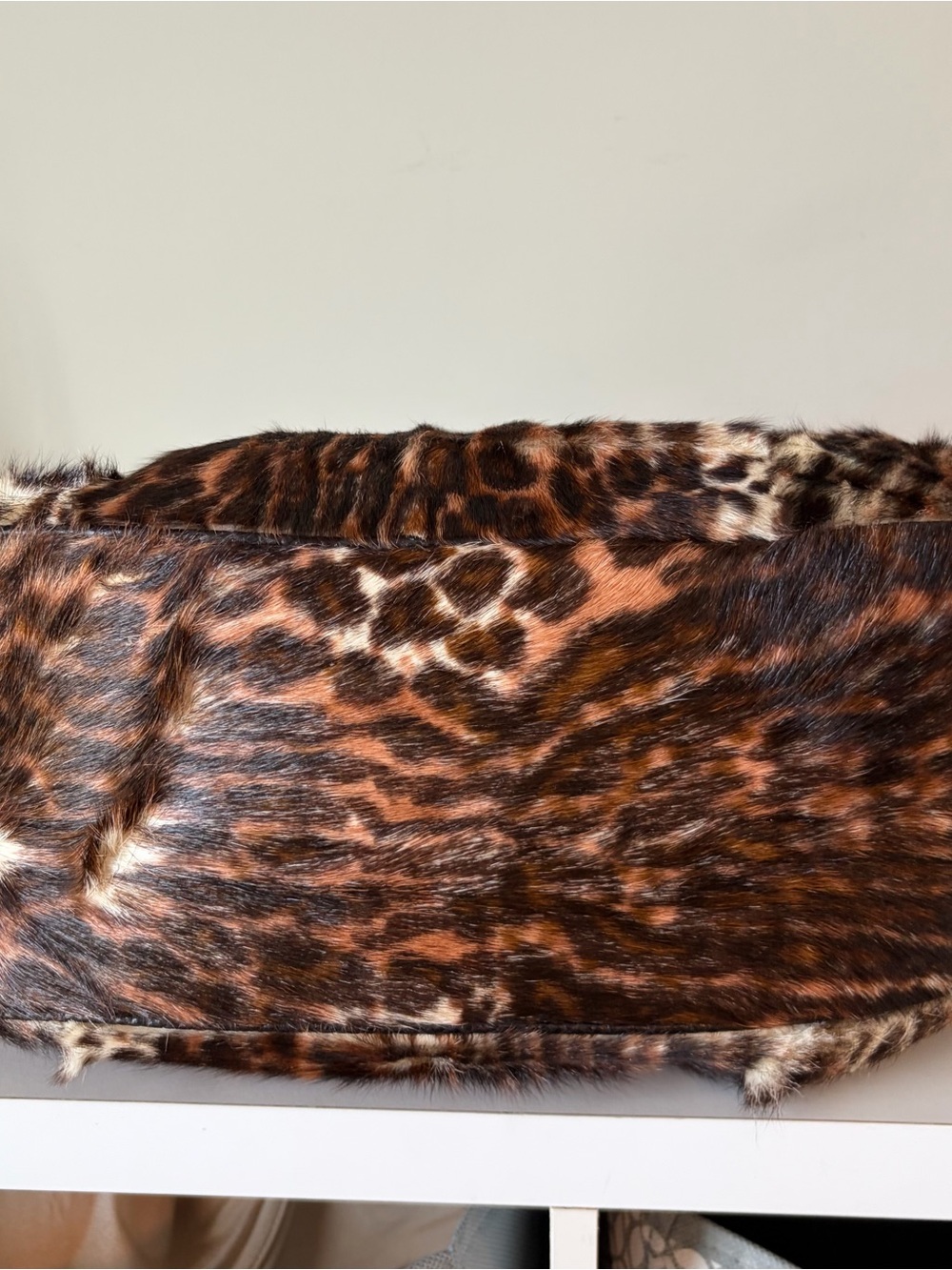 Kate Spade *RARE* Maya Y2K Faux Fur Leopard Print Handbag - Picture 4 of 10